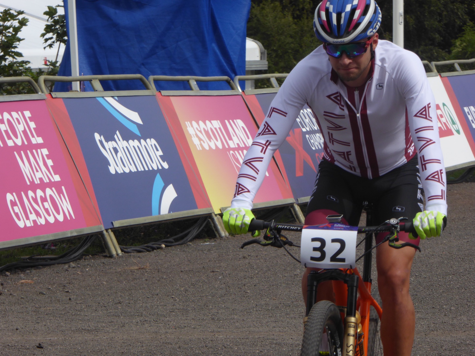 Cross-country mountain bike used at a European championship